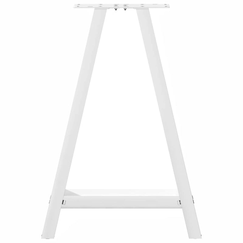 vidaXL 2 db A-alakú étkezőasztal láb fehér 60 x (72-73) cm acél étkezőasztal