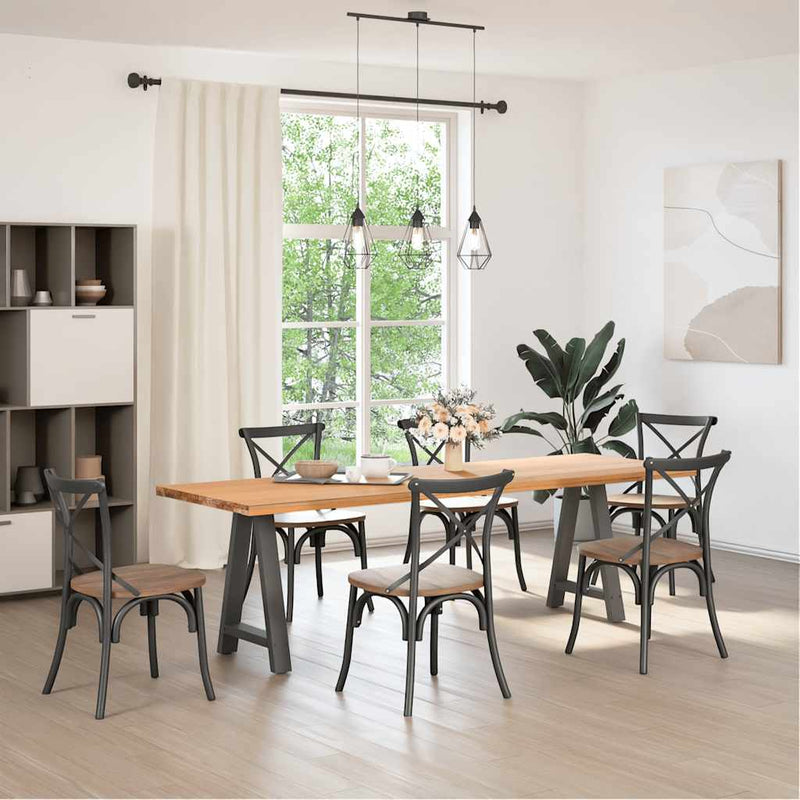 vidaXL 2 db antracitszürke A-alakú étkezőasztal láb 60x(72-73) cm acél étkezőasztal láb