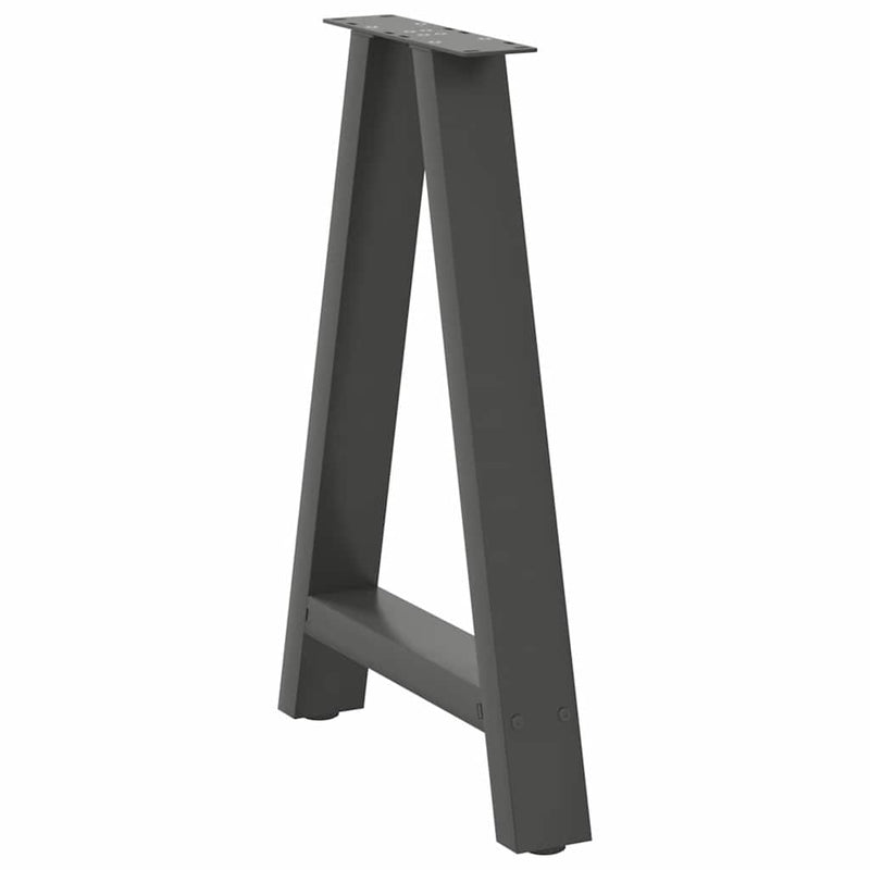 vidaXL 2 db antracitszürke A-alakú étkezőasztal láb 60x(72-73) cm acél étkezőasztal láb