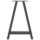 vidaXL 2 db antracitszürke A-alakú étkezőasztal láb 60x(72-73) cm acél étkezőasztal láb