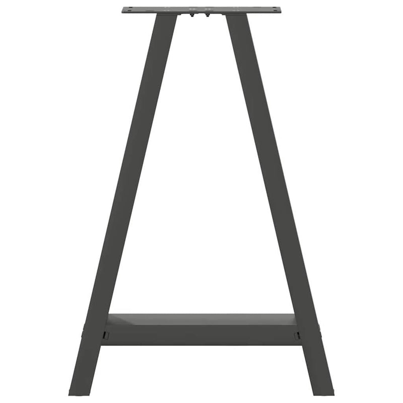 vidaXL 2 db antracitszürke A-alakú étkezőasztal láb 60x(72-73) cm acél étkezőasztal láb
