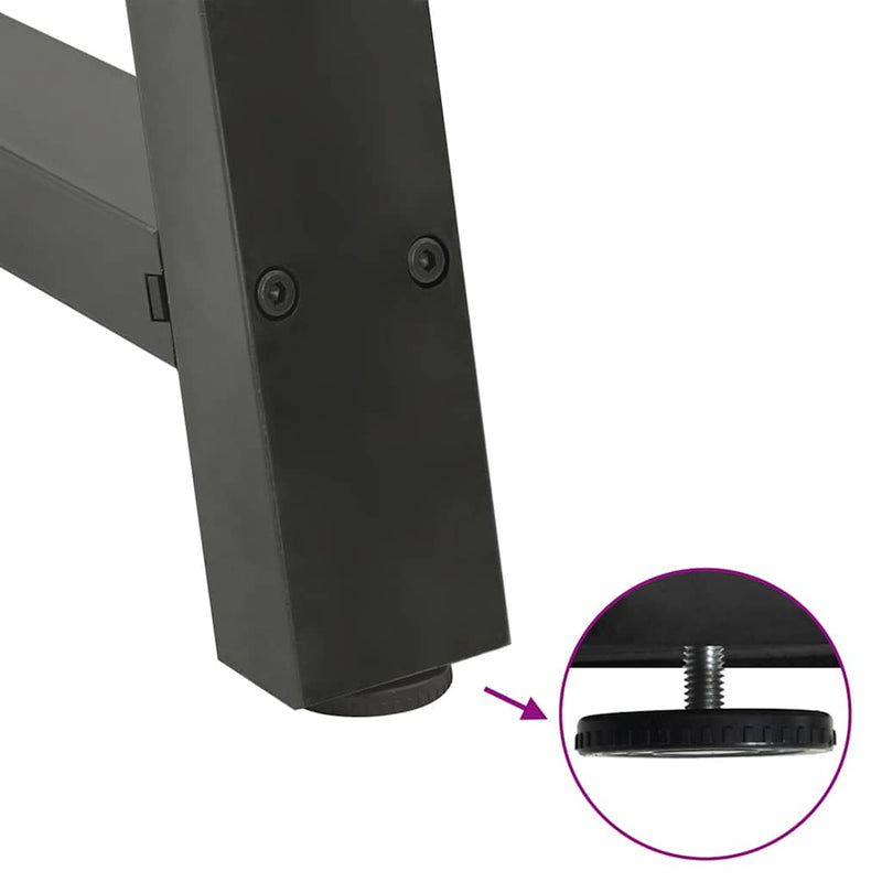 vidaXL 2 db antracitszürke A-alakú étkezőasztal láb 60x(72-73) cm acél étkezőasztal láb