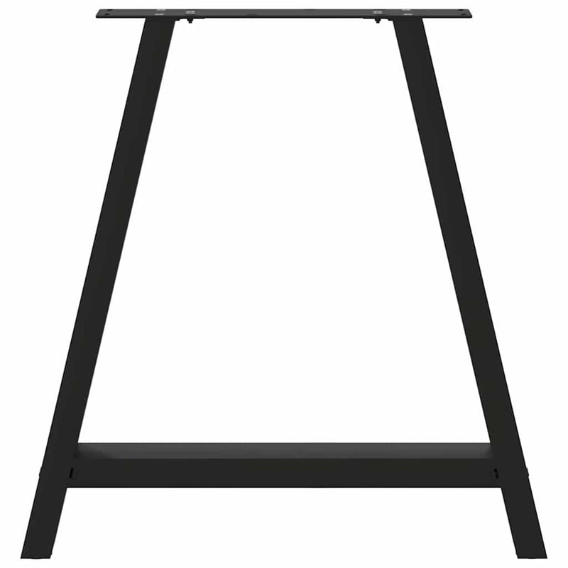vidaXL 2 db A-alakú étkezőasztal láb fekete 70 x (72-73) cm acél étkezőasztal láb