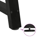 vidaXL 2 db A-alakú étkezőasztal láb fekete 70 x (72-73) cm acél étkezőasztal láb