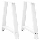 vidaXL 2 db fehér A-alakú étkezőasztal láb 70 x (72-73) cm acél étkezőasztal láb