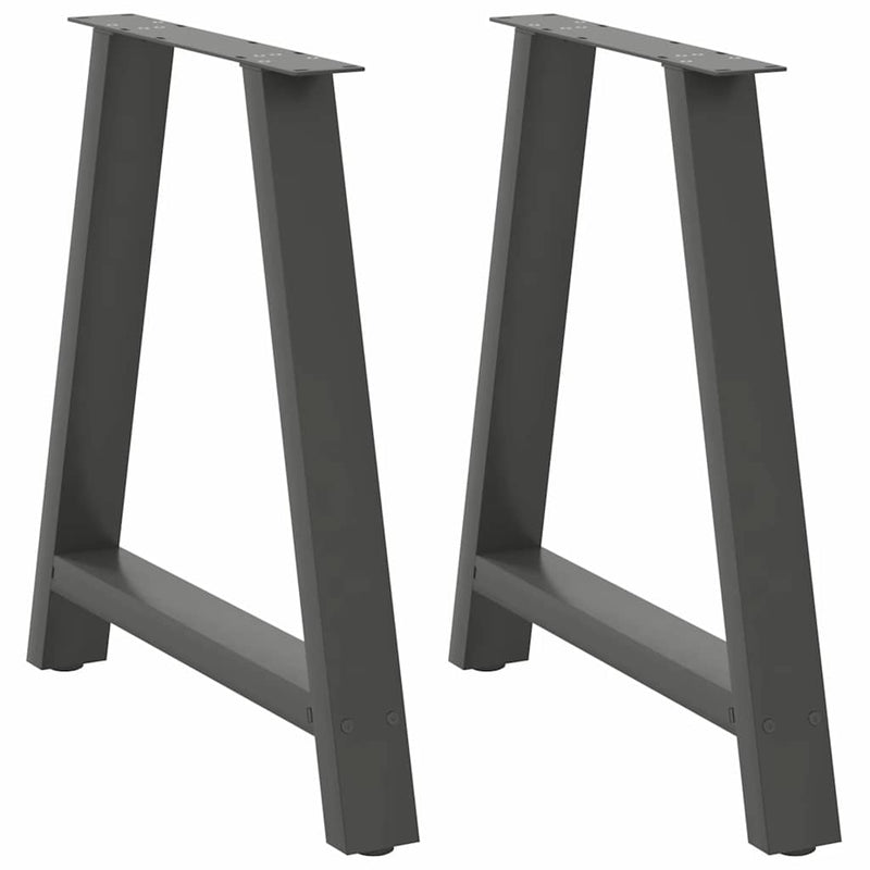 vidaXL 2 db antracitszürke A-alakú étkezőasztal láb 70x(72-73) cm acél étkezőasztal láb