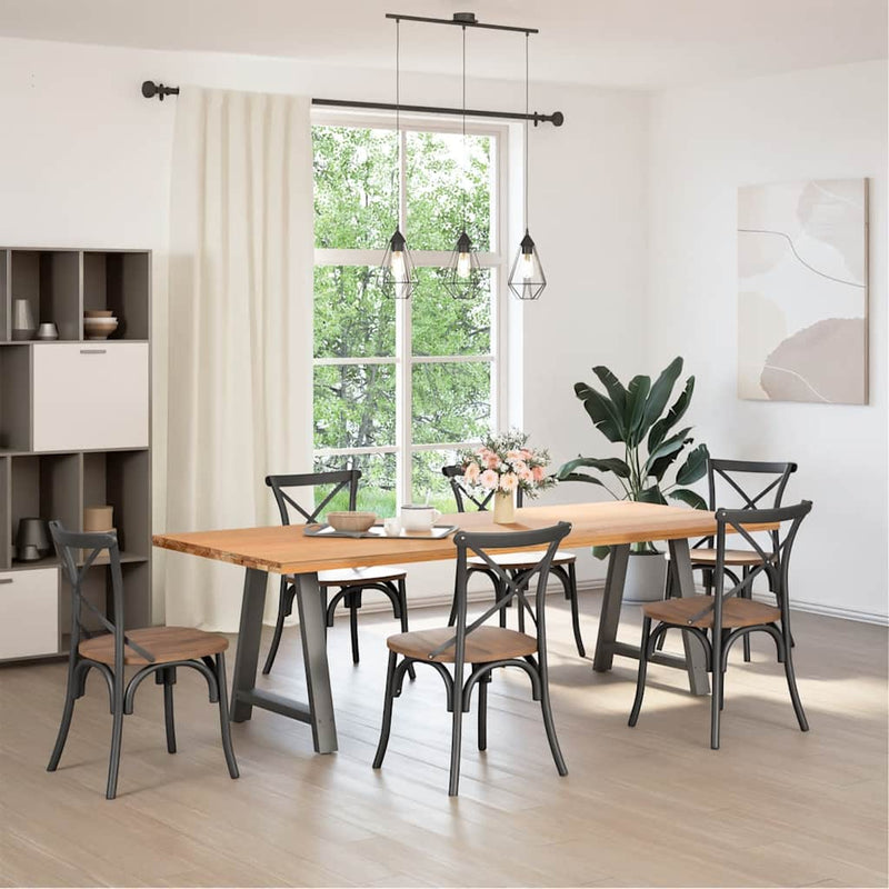 vidaXL 2 db antracitszürke A-alakú étkezőasztal láb 70x(72-73) cm acél étkezőasztal láb