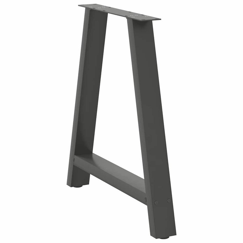 vidaXL 2 db antracitszürke A-alakú étkezőasztal láb 70x(72-73) cm acél étkezőasztal láb