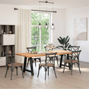 vidaXL 2 db A-alakú étkezőasztal láb fekete 80x(72-73) cm acél étkezőasztal láb