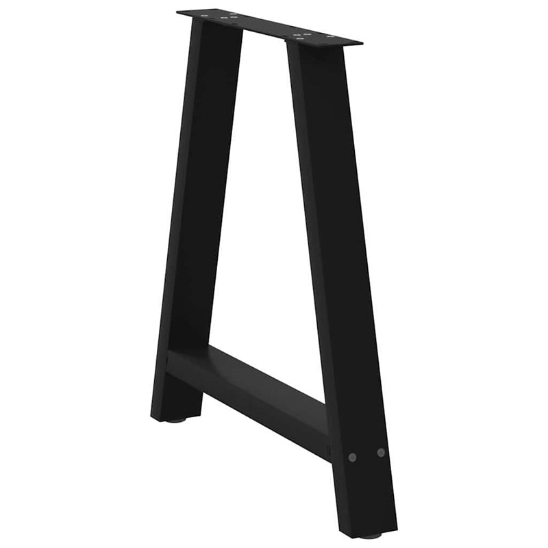 vidaXL 2 db A-alakú étkezőasztal láb fekete 80x(72-73) cm acél étkezőasztal láb