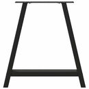 vidaXL 2 db A-alakú étkezőasztal láb fekete 80x(72-73) cm acél étkezőasztal láb