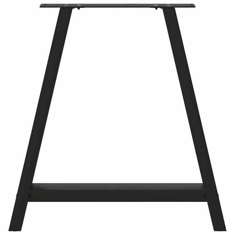 vidaXL 2 db A-alakú étkezőasztal láb fekete 80x(72-73) cm acél étkezőasztal láb