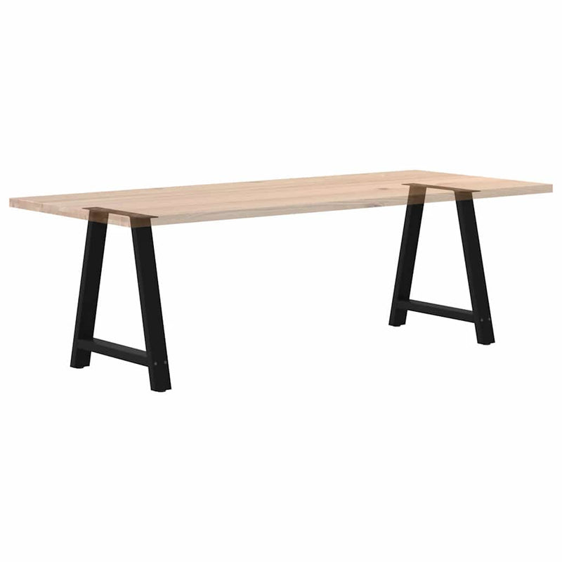 vidaXL 2 db A-alakú étkezőasztal láb fekete 80x(72-73) cm acél étkezőasztal láb