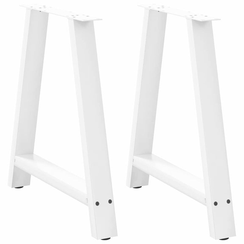 vidaXL 2 db A-alakú étkezőasztal láb fehér 80x(72-73) cm acél étkezőasztal láb