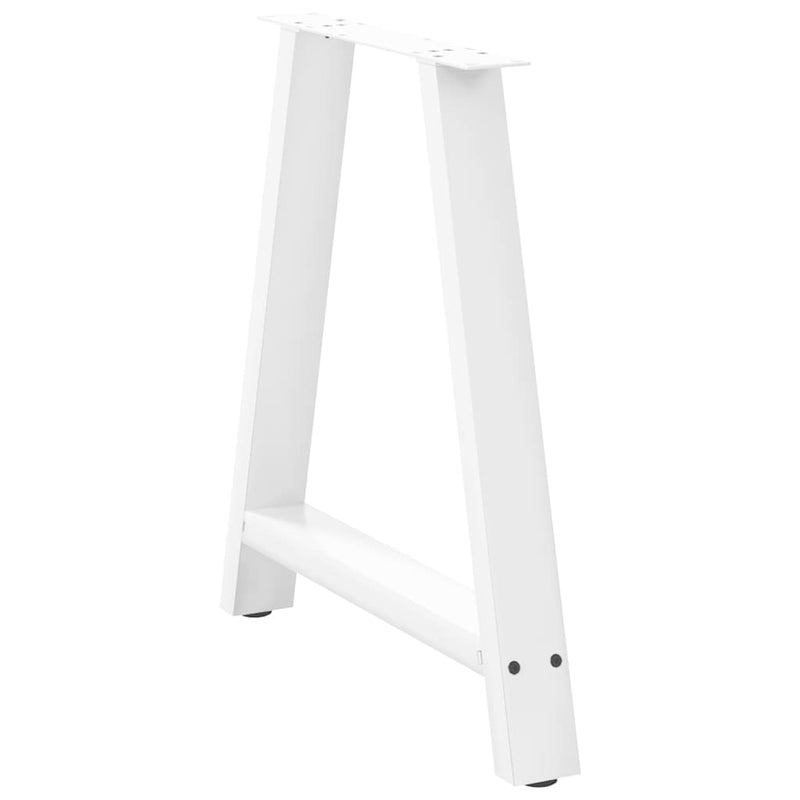 vidaXL 2 db A-alakú étkezőasztal láb fehér 80x(72-73) cm acél étkezőasztal láb