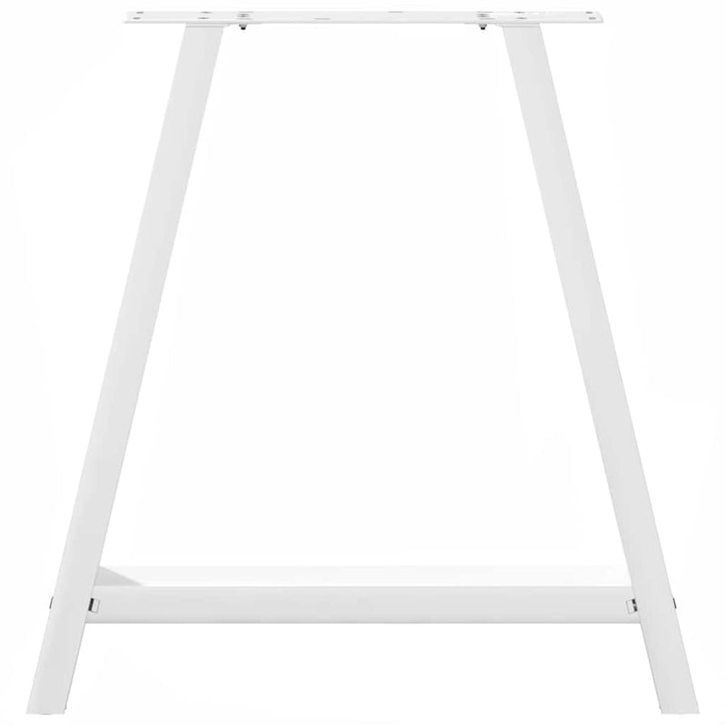 vidaXL 2 db A-alakú étkezőasztal láb fehér 80x(72-73) cm acél étkezőasztal láb