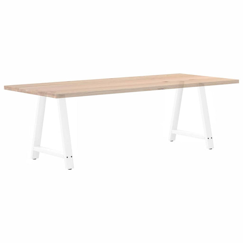 vidaXL 2 db A-alakú étkezőasztal láb fehér 80x(72-73) cm acél étkezőasztal láb