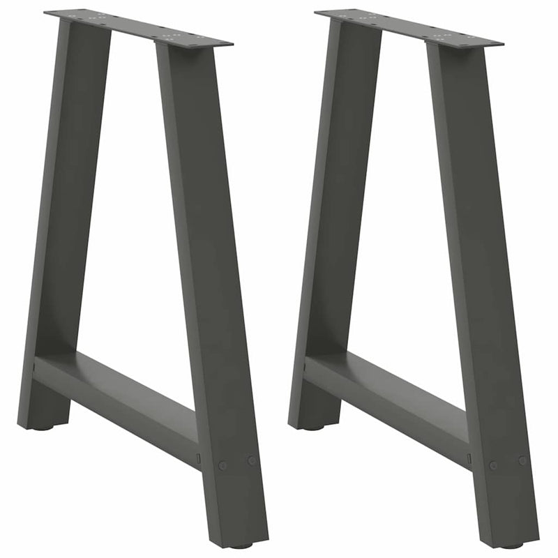 vidaXL 2 db antracitszürke A-alakú acél étkezőasztal láb 80x(72-73) cm