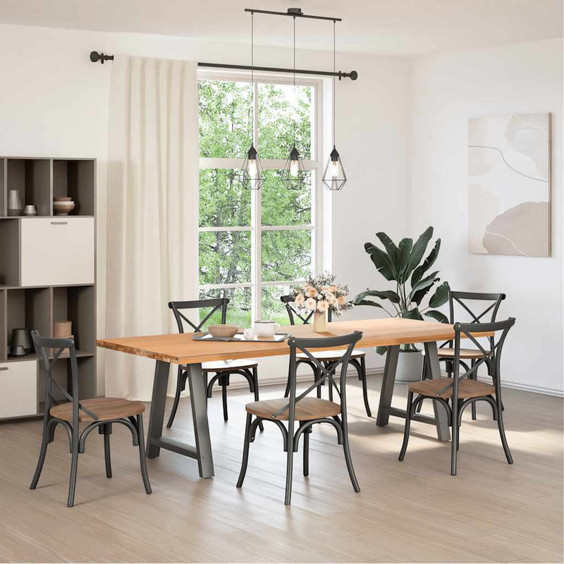 vidaXL 2 db antracitszürke A-alakú acél étkezőasztal láb 80x(72-73) cm