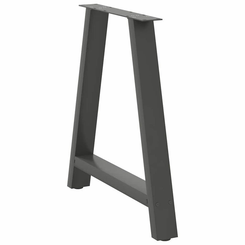 vidaXL 2 db antracitszürke A-alakú acél étkezőasztal láb 80x(72-73) cm