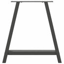 vidaXL 2 db antracitszürke A-alakú acél étkezőasztal láb 80x(72-73) cm