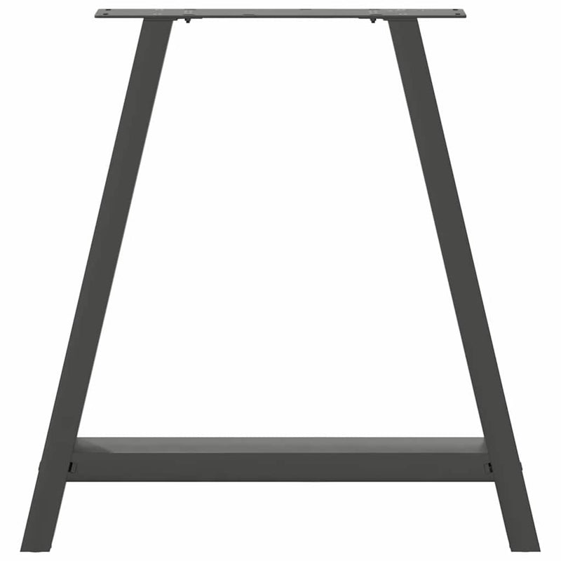 vidaXL 2 db antracitszürke A-alakú acél étkezőasztal láb 80x(72-73) cm
