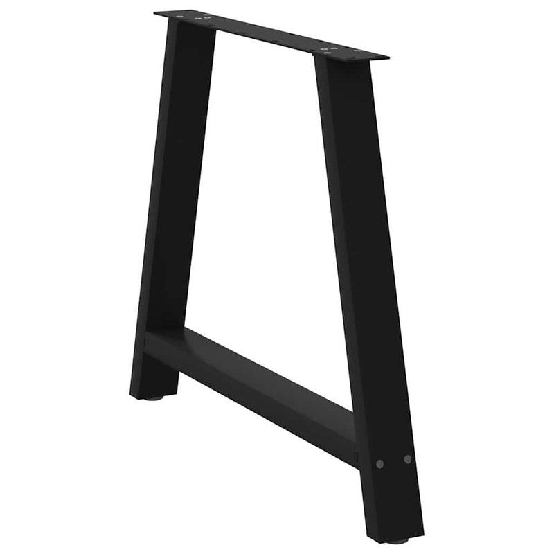 vidaXL 2 db A-alakú étkezőasztal láb fekete 90 x (72-73) cm acél étkezőasztal láb