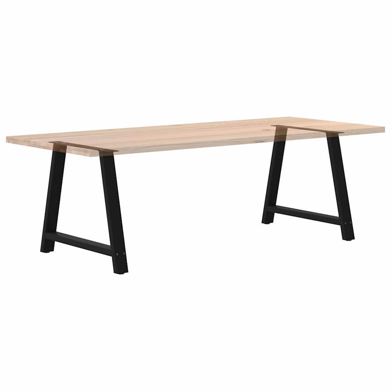 vidaXL 2 db A-alakú étkezőasztal láb fekete 90 x (72-73) cm acél étkezőasztal láb
