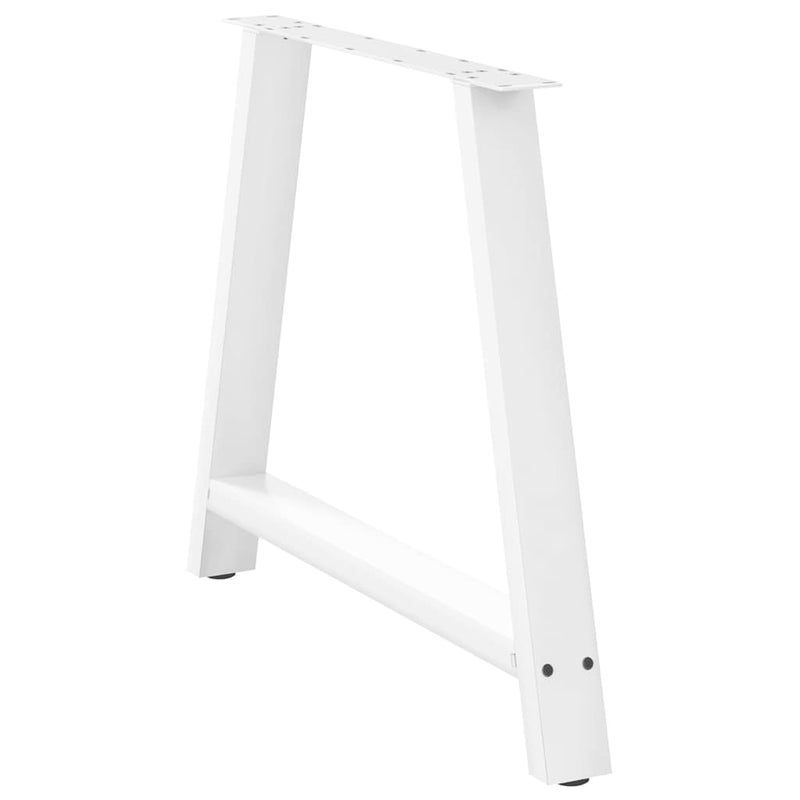 vidaXL 2 db A-alakú étkezőasztal láb fehér 90 x (72-73) cm acél étkezőasztal láb