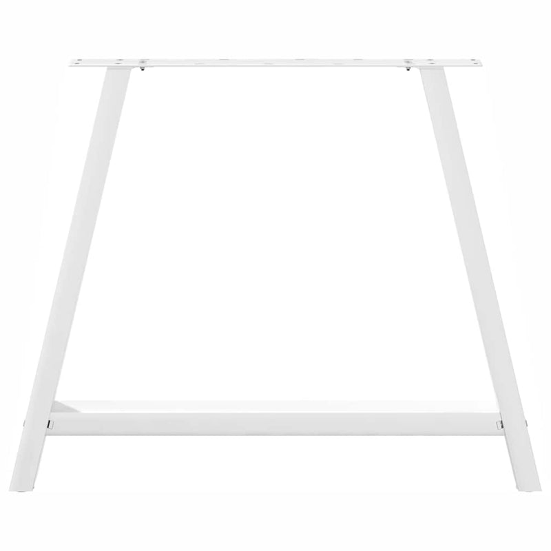 vidaXL 2 db A-alakú étkezőasztal láb fehér 90 x (72-73) cm acél étkezőasztal láb