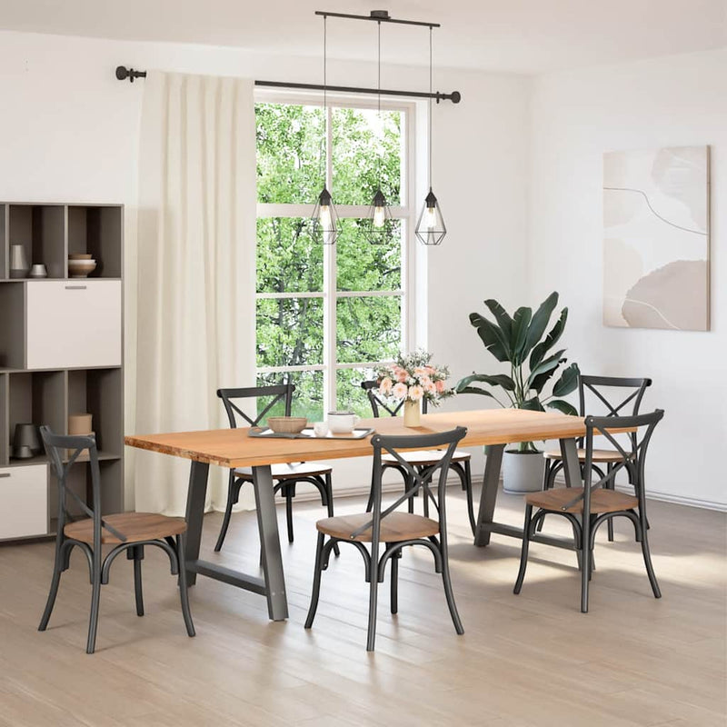 vidaXL 2 db antracitszürke A-alakú étkezőasztal láb 90 x (72-73) cm acél étkezőasztal láb