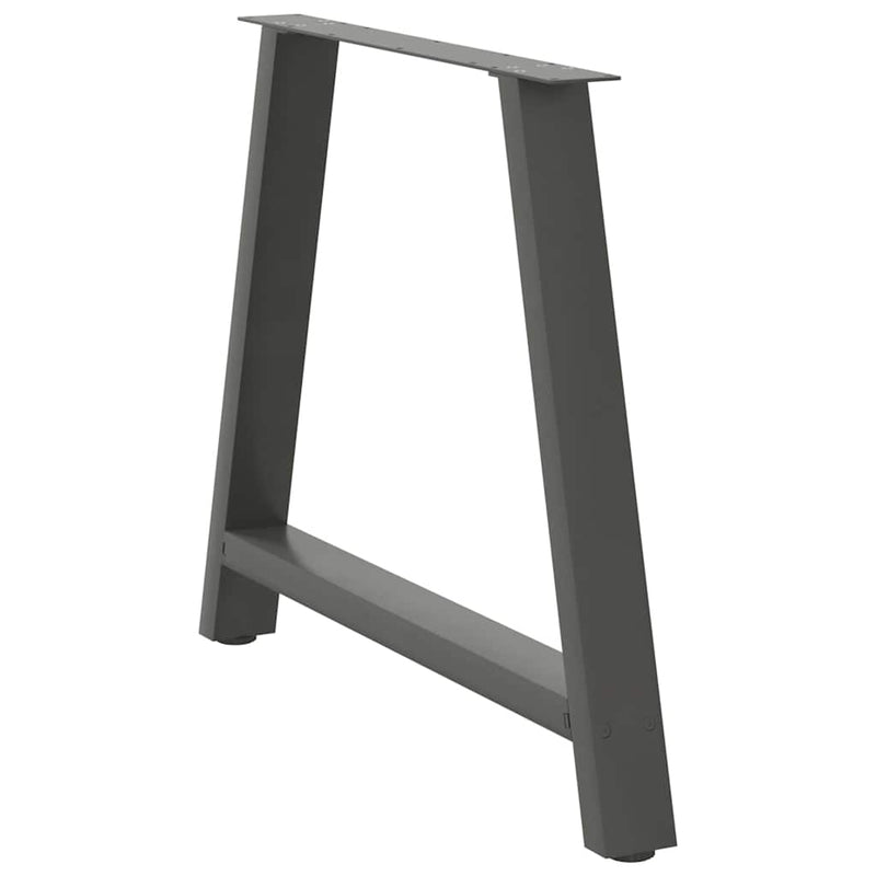 vidaXL 2 db antracitszürke A-alakú étkezőasztal láb 90 x (72-73) cm acél étkezőasztal láb