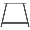 vidaXL 2 db antracitszürke A-alakú étkezőasztal láb 90 x (72-73) cm acél étkezőasztal láb