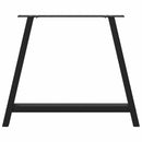 vidaXL 2 db A-alakú étkezőasztal láb fekete 100 x (72-73) cm acél étkezőasztal láb