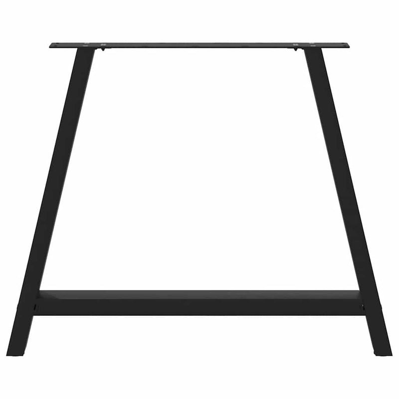 vidaXL 2 db A-alakú étkezőasztal láb fekete 100 x (72-73) cm acél étkezőasztal láb