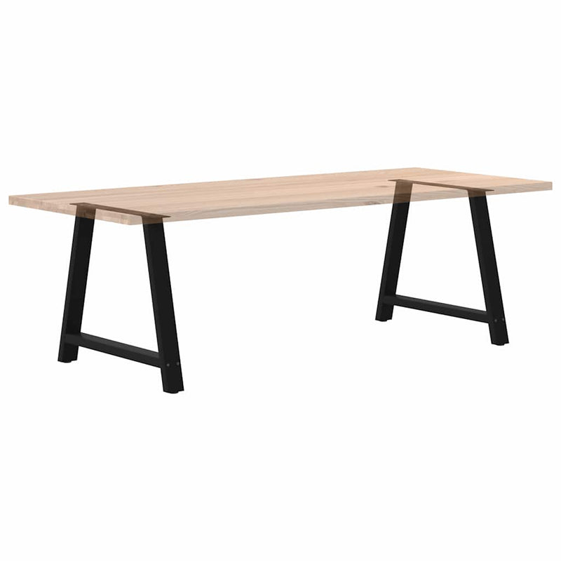vidaXL 2 db A-alakú étkezőasztal láb fekete 100 x (72-73) cm acél étkezőasztal láb