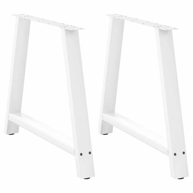 vidaXL 2 db A-alakú étkezőasztal láb fehér 100 x (72-73) cm acél étkezőasztal láb