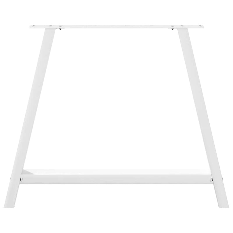 vidaXL 2 db A-alakú étkezőasztal láb fehér 100 x (72-73) cm acél étkezőasztal láb