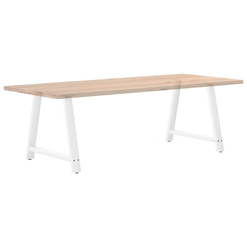 vidaXL 2 db A-alakú étkezőasztal láb fehér 100 x (72-73) cm acél étkezőasztal láb