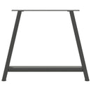 vidaXL 2 db antracitszürke A-alakú étkezőasztal láb 100 x (72-73) cm acél étkezőasztal láb