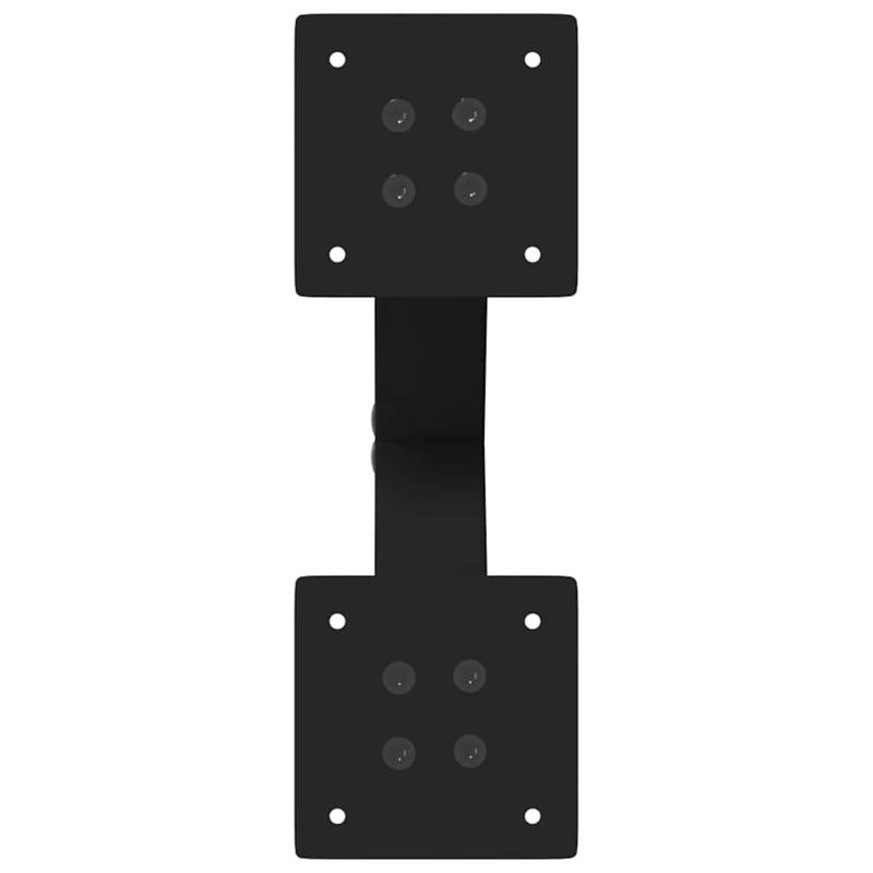 vidaXL 2 db fekete, X alakú acél dohányzóasztal láb 30 x (30-31) cm