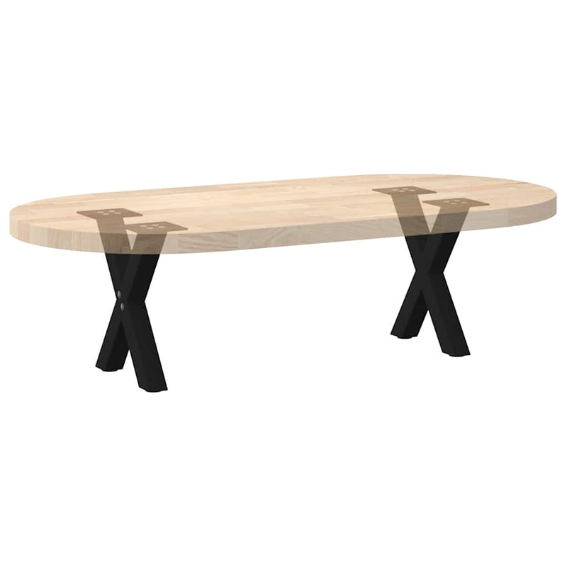 vidaXL 2 db fekete, X alakú acél dohányzóasztal láb 30 x (30-31) cm