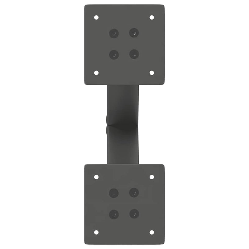 vidaXL 2 db antracitszürke X alakú acél dohányzóasztal láb 30x(30-31) cm