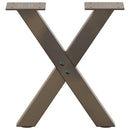vidaXL 2 db X alakú natúr acél dohányzóasztal láb 30x(30-31) cm