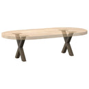 vidaXL 2 db X alakú natúr acél dohányzóasztal láb 30x(30-31) cm
