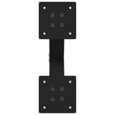 vidaXL 2 db fekete, X alakú acél dohányzóasztal láb 37 x (30-31) cm