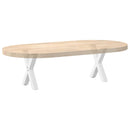 vidaXL 2 db fehér, X alakú acél dohányzóasztal láb 37 x (30-31) cm