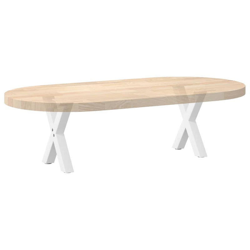 vidaXL 2 db fehér, X alakú acél dohányzóasztal láb 37 x (30-31) cm