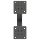 vidaXL 2 db antracitszürke X-alakú acél dohányzóasztal láb 37x(30-31) cm