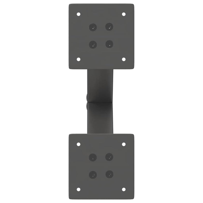 vidaXL 2 db antracitszürke X-alakú acél dohányzóasztal láb 37x(30-31) cm